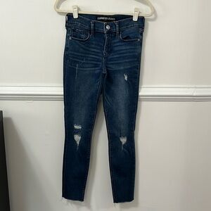 Women's Express Skinny Fringe Ankle Jeans, Size 2